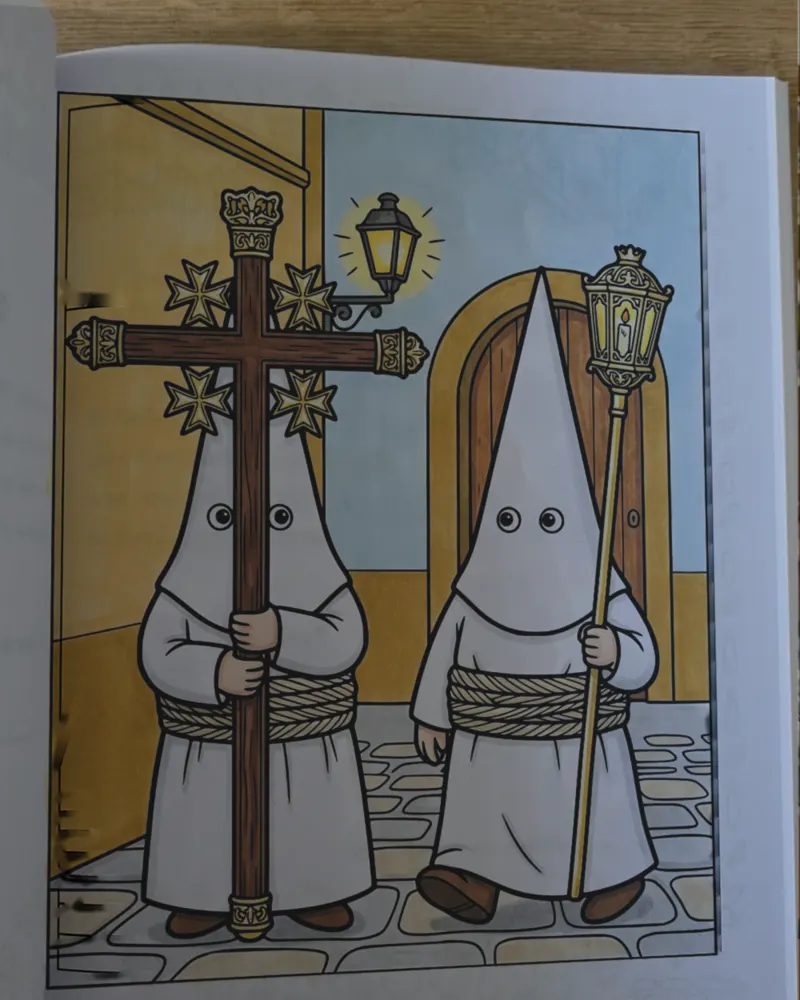 Lámina coloreada de la hermandad de El Amor
